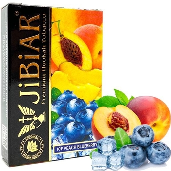 JiBiAR 50g (Ice Peach Blueberry) Лед Персик Черника