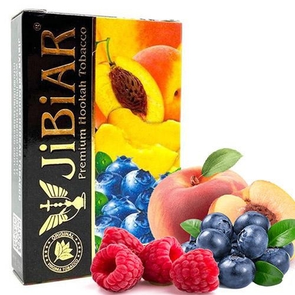 JiBiAR 50g (Raspberry Peach Blueberry) Малина Персик Черника