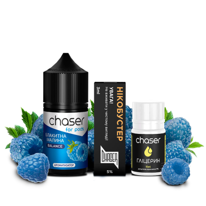 Набор Chaser For Pods Ultra Salt 30мл (Голубая Малина)