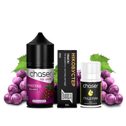 Набір Chaser For Pods Ultra Salt 30мл (Виноград)