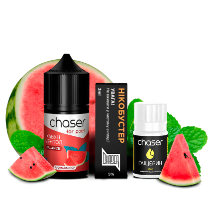 Набор Chaser For Pods Ultra Salt 30мл (Арбуз Ментол)