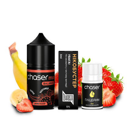 Набор Chaser For Mix Balance Salt 30мл (Полуниця Банан)