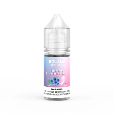 Жидкость Solana Puff Juice Salt 30мл (Blueberry Bubble Gum) на солевом никотине