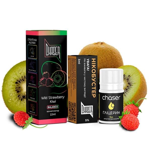 Набор Chaser Black Balance Salt 30мл (Kiwi Wild Strawberry)