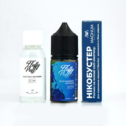 Набор Fluffy Puff Salt 30мл (Blue Raspberry Lemonade)