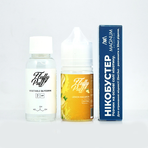 Набор Fluffy Puff Salt 30мл (Lemon Macaroon)