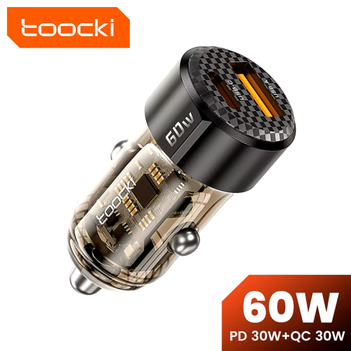 Адаптер для авто Toocki Dual-Port Car Charger 60W (Brown Black)