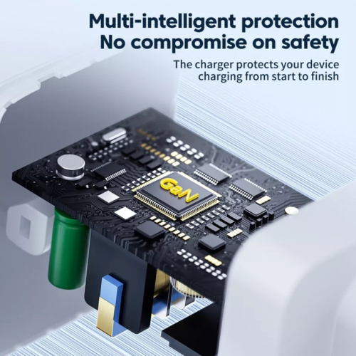 Адаптер Toocki GaN Fast Charger (2 USB-C + 1 USB-A) 65W (Black)