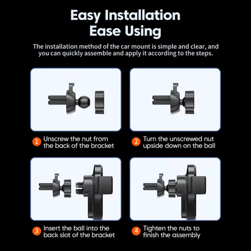 Адаптер для авто Toocki Wireless Charging Car Holder 15W (Black) Адаптер для авто Toocki Wireless Charging Car Holder 15W (Black)