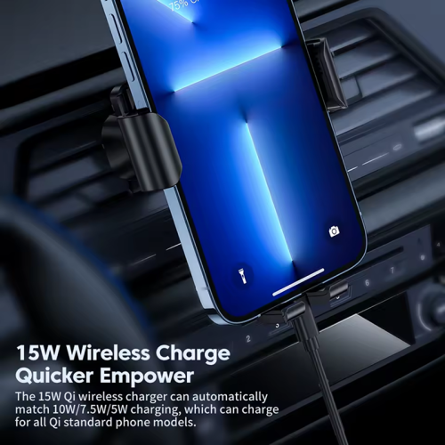 Адаптер для авто Toocki Wireless Charging Car Holder 15W (Black) Адаптер для авто Toocki Wireless Charging Car Holder 15W (Black)