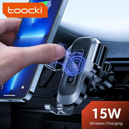 Адаптер для авто Toocki Wireless Charging Car Holder 15W (Black)