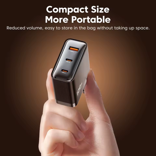 Адаптер Toocki 3-Port GaN Fast Charger (2 USB-C + 1 USB-A) 100W/2A (Black) Адаптер Toocki 3-Port GaN Fast Charger (2 USB-C + 1 USB-A) 100W/2A (Black)