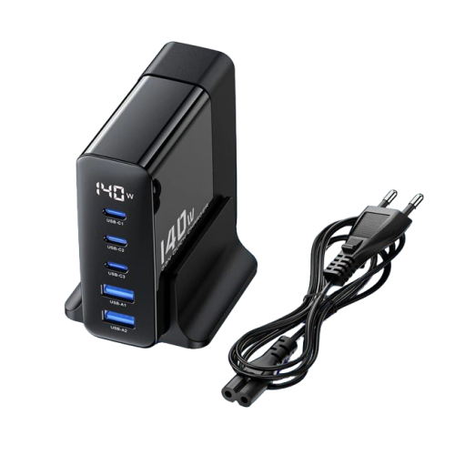 Адаптер Toocki Desktop GaN Charger 3C2A 140W/2.5A (Black)