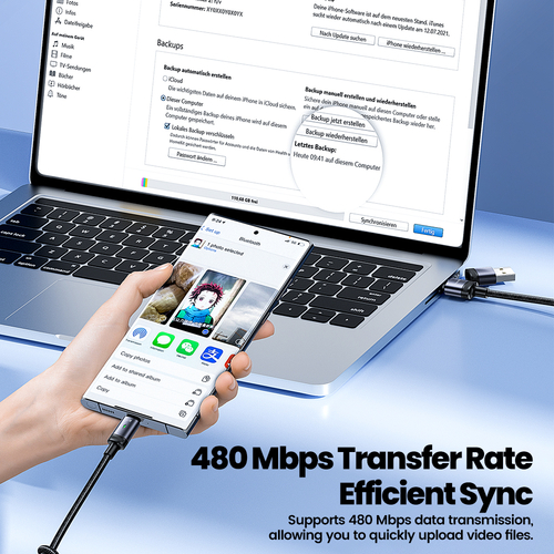 Кабель Toocki 2-in-1 Spring Stretch Cable A+C-C 3A 1.5m (Grey)