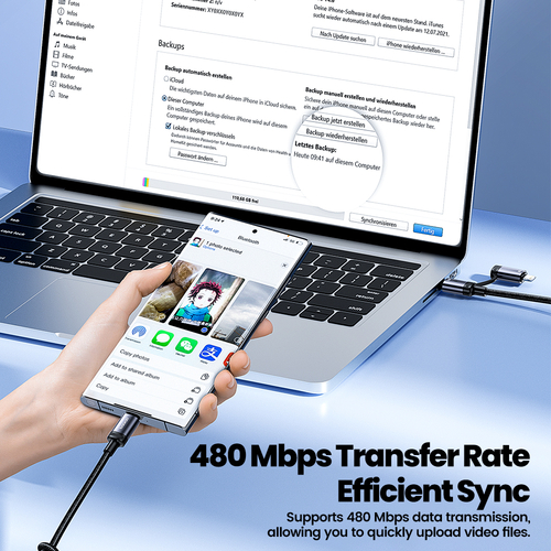 Кабель Toocki 2-in-1 Spring Stretch Cable C+C-L 20W 1.5m (Grey)