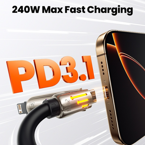 Кабель Toocki 4-in-1 Silky Smooth Silicone Cable A+C-C+iP 240W 2m (Black)