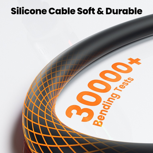 Кабель Toocki 4-in-1 Silky Smooth Silicone Cable A+C-C+iP 240W 2m (Black)