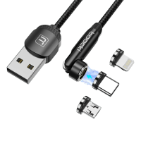 Кабель Toocki Magnetic Fast Charging Cable 3A 1m (Black)