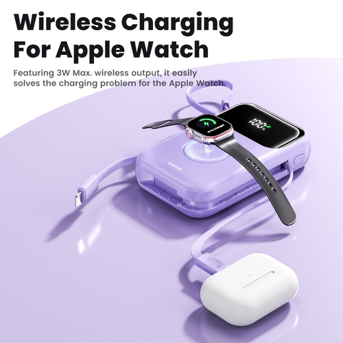 Павербанк Toocki Power Bank with Cables 10000mAh 35W (Black)