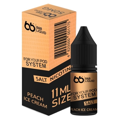 Жидкость B&B Liquid 11мл - Peach Ice Cream на солевом никотине