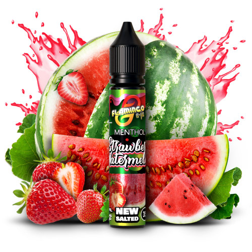 Рідина Flamingo Salt 30мл (Strawberry Watermelon) на сольовому нікотині