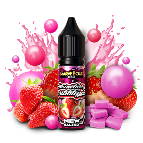 Рідина Marvelous Brew Salt 15ml - Strawberry Bubblegum на сольовому нікотині