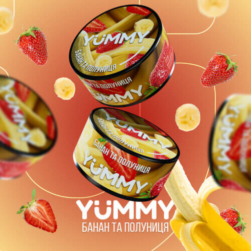 Табак для кальяну Yummy 100g (Банан Та Полуниця)