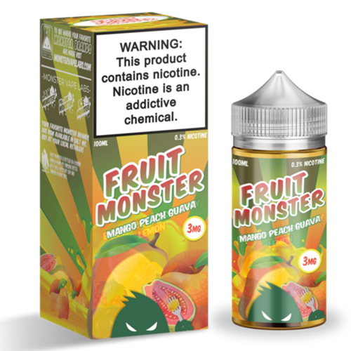 Жидкость Fruit Monster Ice Salt 30мл - Mango Peach Guava Ice на солевом никотине