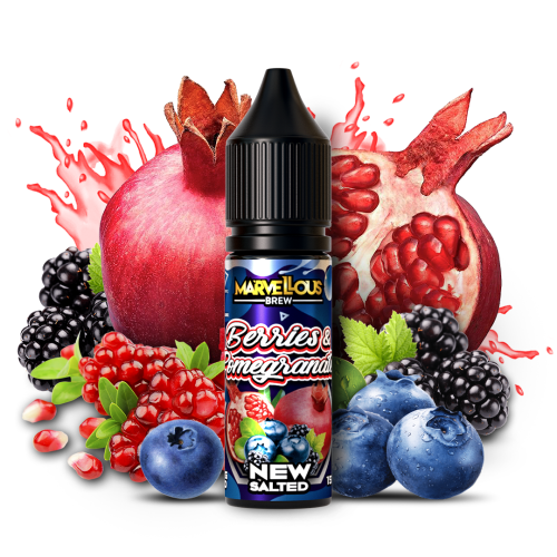 Рідина Marvelous Brew Salt 15ml (Berries & Pomegranate) на сольовому нікотині